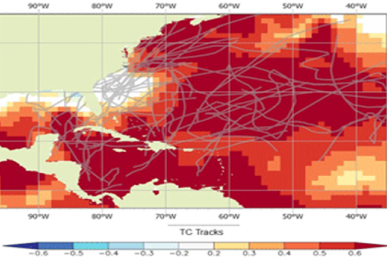 Cyclone Tracks in the Ocean