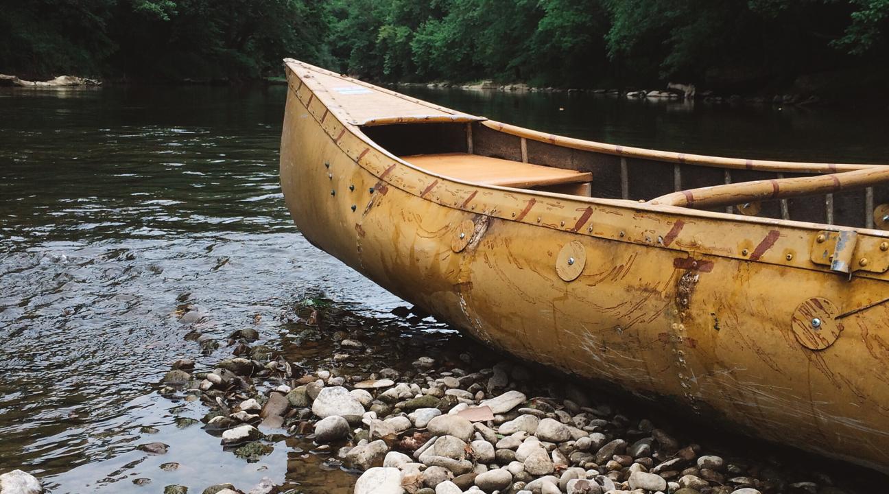 wood canoe