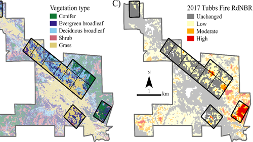 Maps of Vegetation and Fire Scars